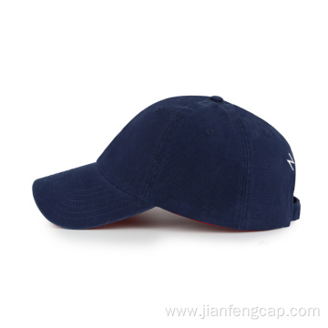 comboed cotton flat embroidery unstructured baseball cap
